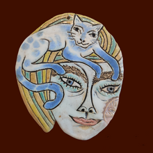Indlæs billede til gallerivisning Blå Katteperson, væghængt