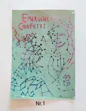 Indlæs billede til gallerivisning Emergency confetti Linoleumstryk